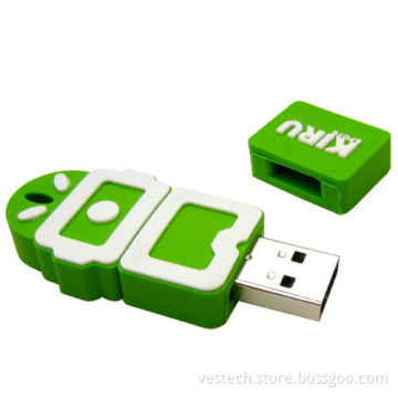 Gifts 2d Rubber Customized PVC USB Flash Drives, USB2.0, Custom Logo